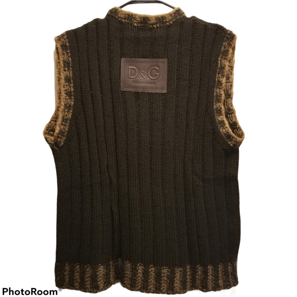 Dolce & Gabbana Vintage Men's Wool Pullover Vest